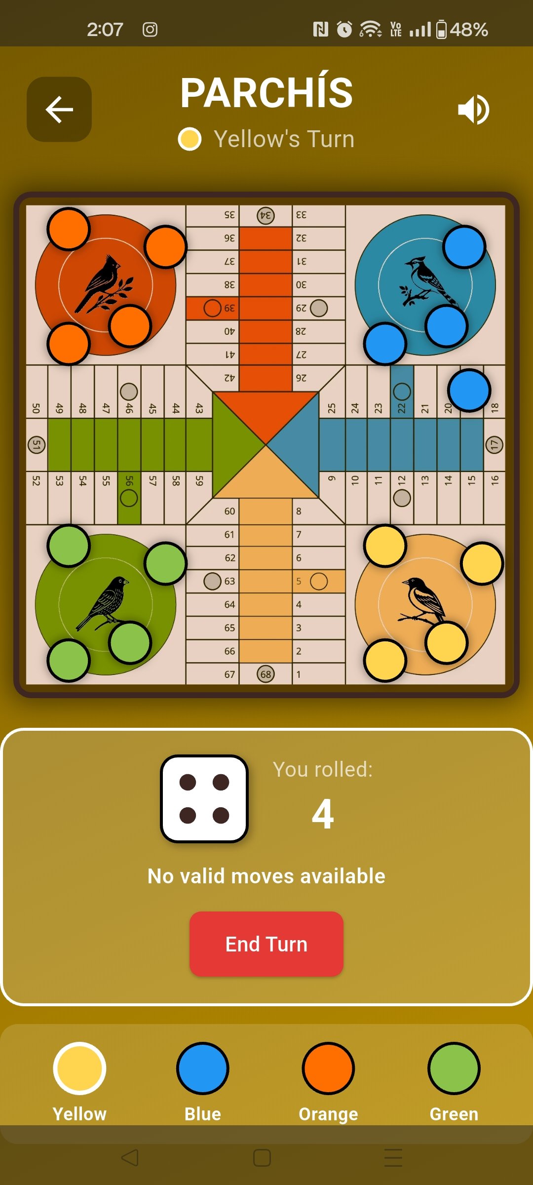 Parchis gameplay